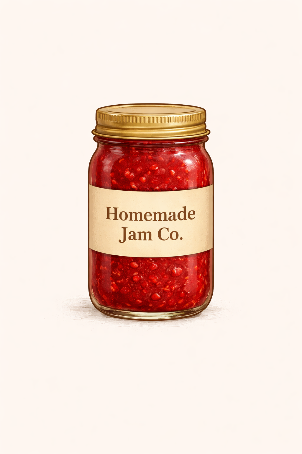 Homemade Jam Co. jar illustration